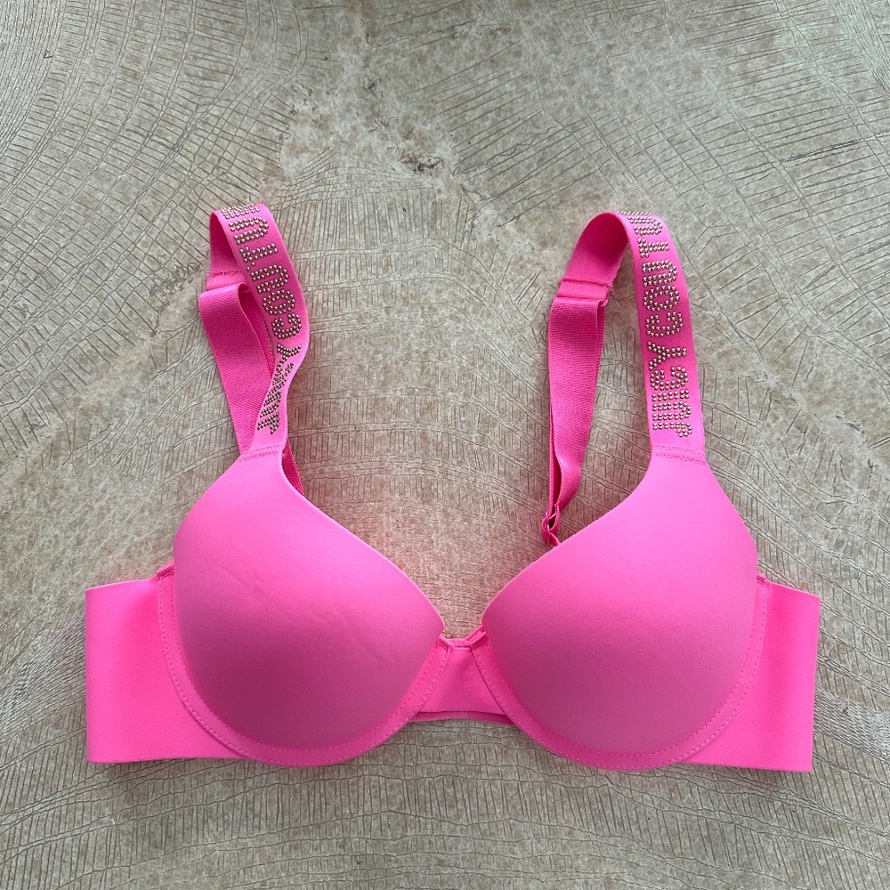 Juicy couture pink push up bra
